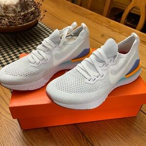 NWT Nike White Sneakers with Colorful Details